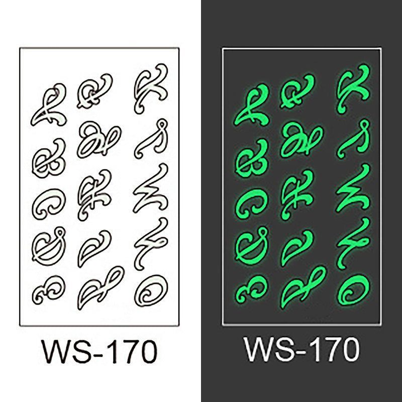 Luminous Tattoo Sticker Bar Prom Music Festival Neon Stage Waterproof Glow Tattoo Sticker For Men And Women Night light