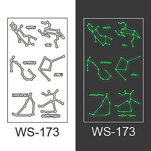 Luminous Tattoo Sticker Bar Prom Music Festival Neon Stage Waterproof Glow Tattoo Sticker For Men And Women Night light