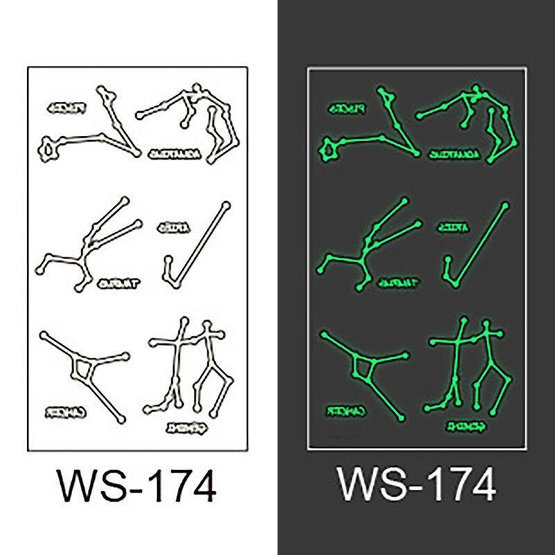 Luminous Tattoo Sticker Bar Prom Music Festival Neon Stage Waterproof Glow Tattoo Sticker For Men And Women Night light