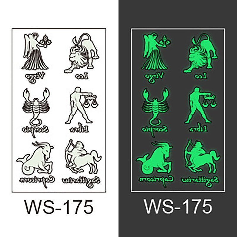 Luminous Tattoo Sticker Bar Prom Music Festival Neon Stage Waterproof Glow Tattoo Sticker For Men And Women Night light