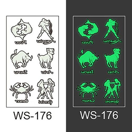 Luminous Tattoo Sticker Bar Prom Music Festival Neon Stage Waterproof Glow Tattoo Sticker For Men And Women Night light