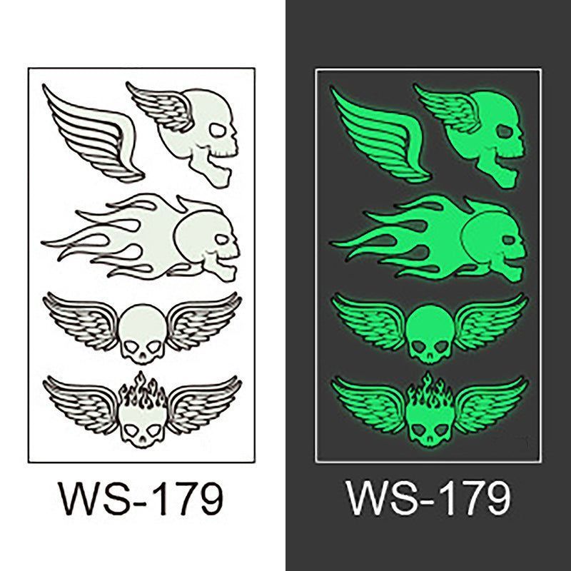 Luminous Tattoo Sticker Bar Prom Music Festival Neon Stage Waterproof Glow Tattoo Sticker For Men And Women Night light