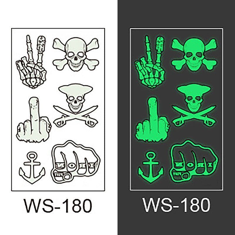 Luminous Tattoo Sticker Bar Prom Music Festival Neon Stage Waterproof Glow Tattoo Sticker For Men And Women Night light