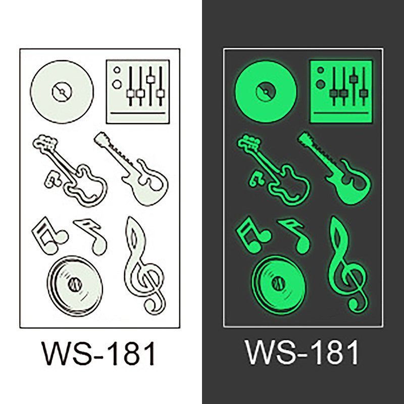 Luminous Tattoo Sticker Bar Prom Music Festival Neon Stage Waterproof Glow Tattoo Sticker For Men And Women Night light