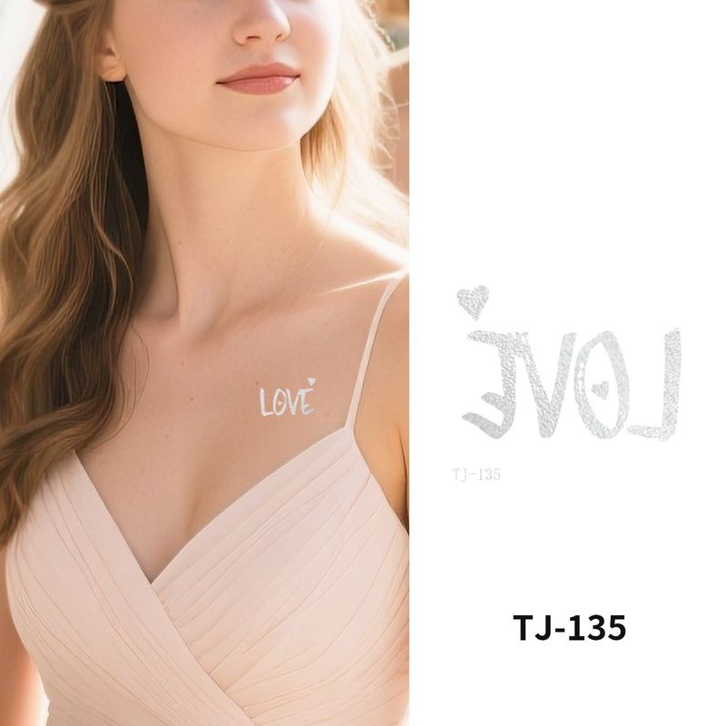 Bronzing Collarbone Tattoo Sticker High-end Sense Party Event European And American Bride Bridesmaid Waterproof Wedding Tattoo Sticker Fashion