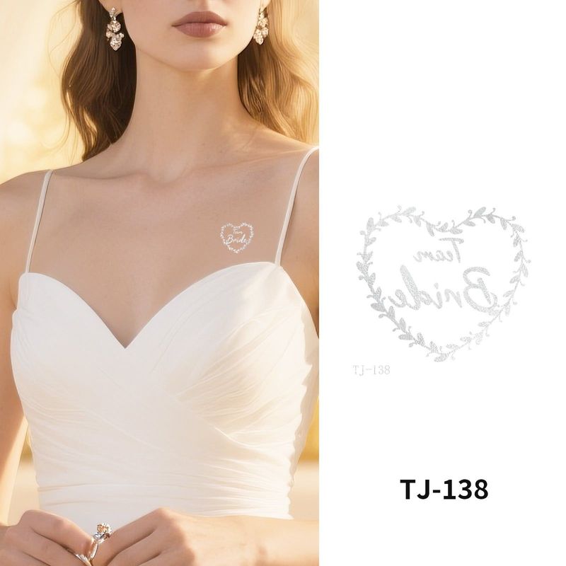 Bronzing Collarbone Tattoo Sticker High-end Sense Party Event European And American Bride Bridesmaid Waterproof Wedding Tattoo Sticker Fashion