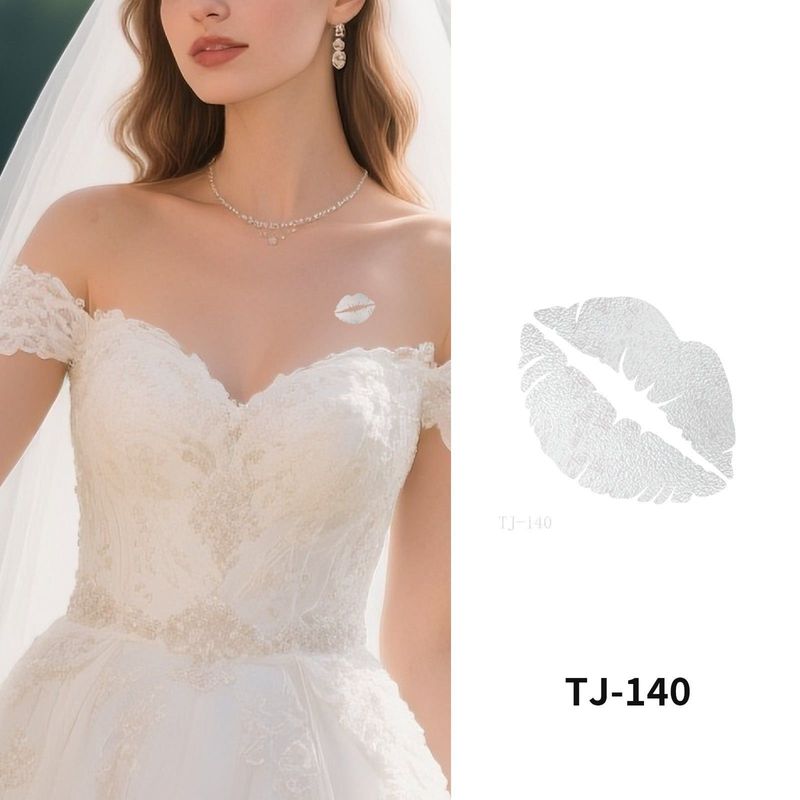 Bronzing Collarbone Tattoo Sticker High-end Sense Party Event European And American Bride Bridesmaid Waterproof Wedding Tattoo Sticker Fashion