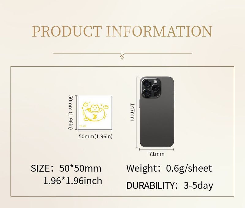 Bronzing Collarbone Tattoo Sticker High-end Sense Party Event European And American Bride Bridesmaid Waterproof Wedding Tattoo Sticker Fashion