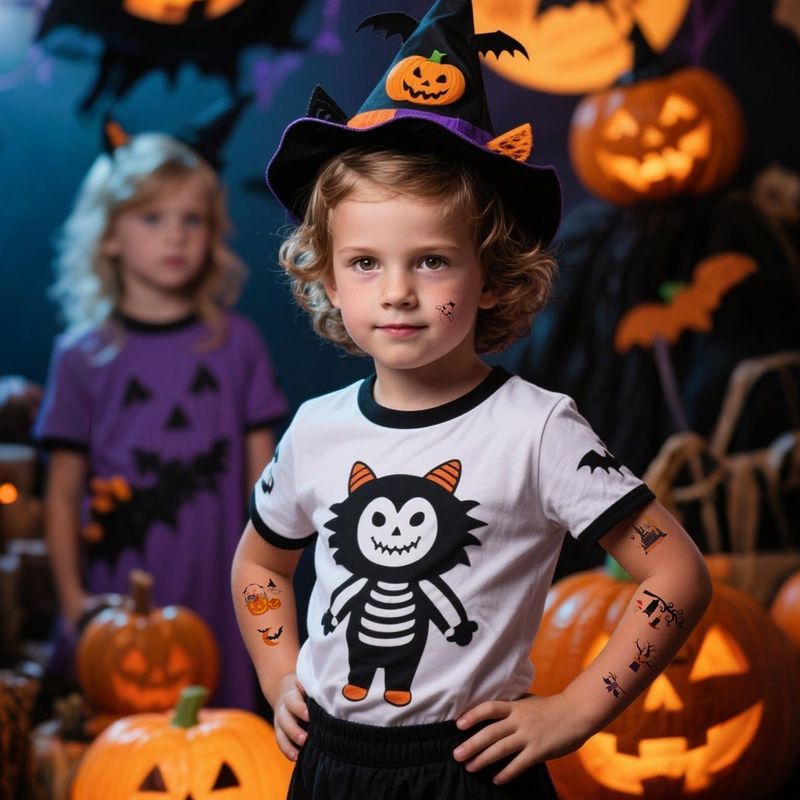 Cartoon Children's Halloween Tattoo Stickers New Party Funny Fun Waterproof Sweat Party Halloween Stickers