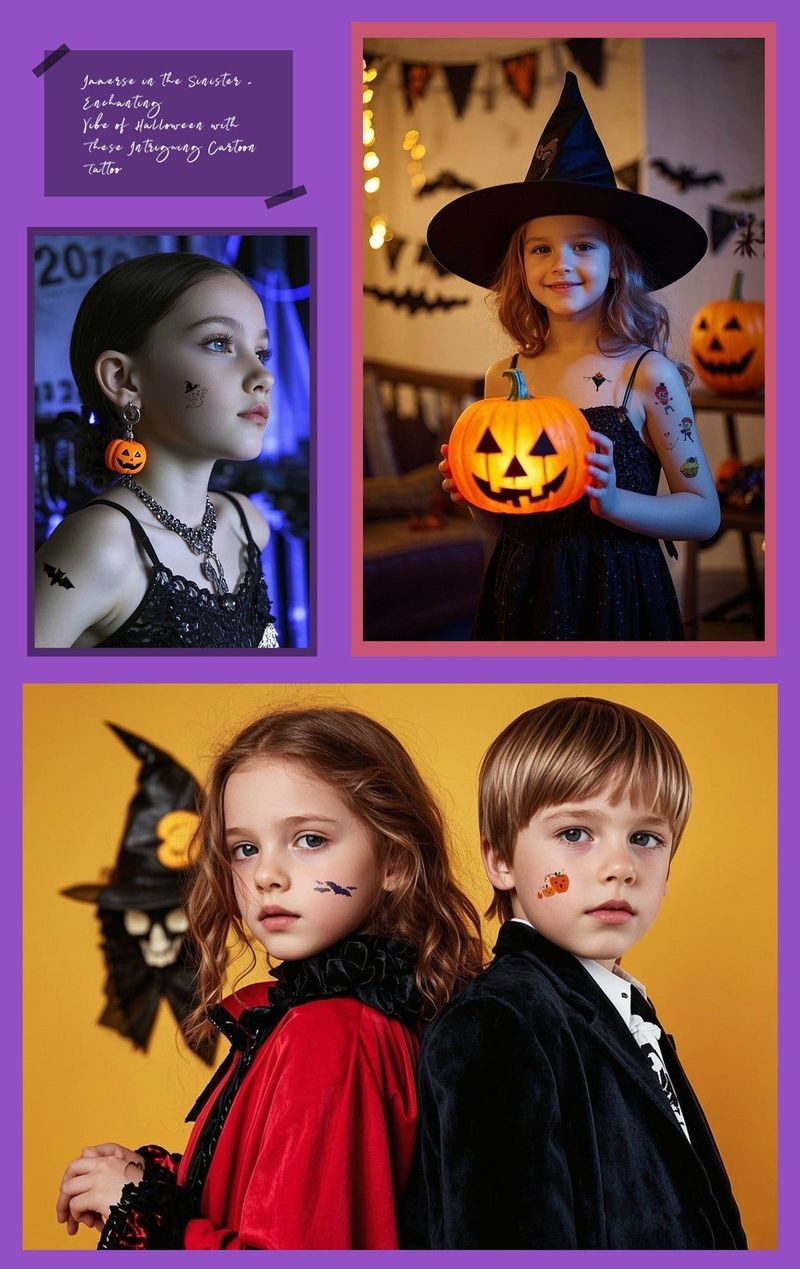 Cartoon Children's Halloween Tattoo Stickers New Party Funny Fun Waterproof Sweat Party Halloween Stickers