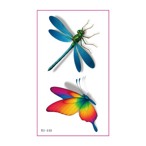 New 3D Color Butterfly Tattoo Stickers Waterproof Sweat Lasting Children Simulation Animal Tattoo  Fashion Stickers