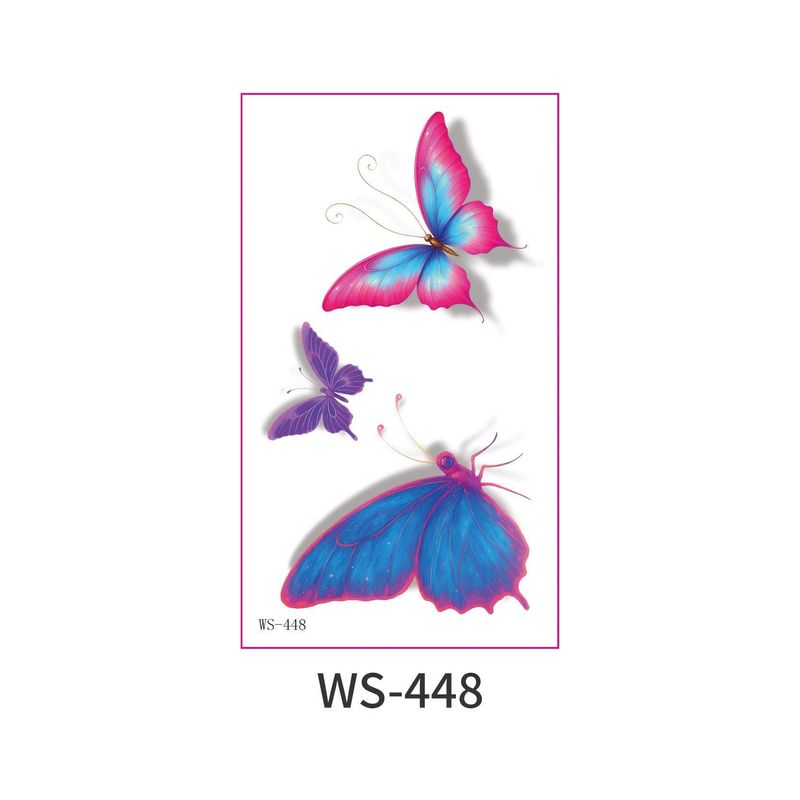 New 3D Color Butterfly Tattoo Stickers Waterproof Sweat Lasting Children Simulation Animal Tattoo  Fashion Stickers