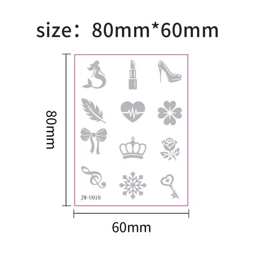 New UV UV Test Tattoo Sticker Summer Out Sunscreen Test Reapply Waterproof Sweat Sticker  Fashion