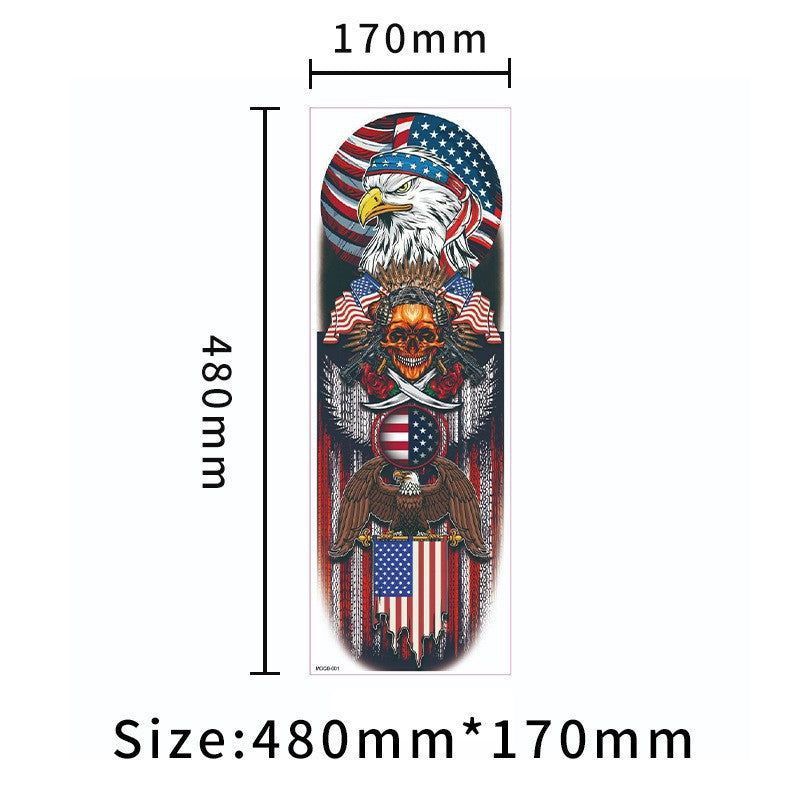 American Independence Day Full Arm Tattoo Sticker Party Event Waterproof Lasting Disposable Tattoo Sticker Fashion
