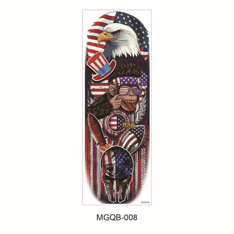 American Independence Day Full Arm Tattoo Sticker Party Event Waterproof Lasting Disposable Tattoo Sticker Fashion