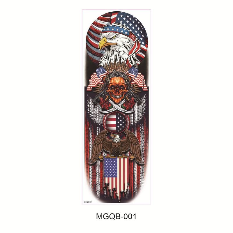 American Independence Day Full Arm Tattoo Sticker Party Event Waterproof Lasting Disposable Tattoo Sticker Fashion
