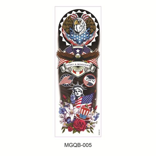 American Independence Day Full Arm Tattoo Sticker Party Event Waterproof Lasting Disposable Tattoo Sticker Fashion
