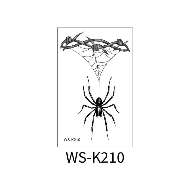 New 3D Spider Tattoo Personality High Sense Men's And Women's Arm Abdomen Clavicle Funny Tattoo Sticker   Halloween