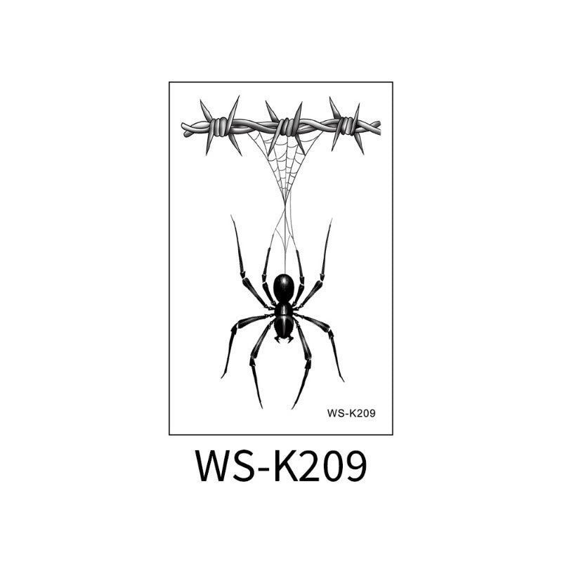 New 3D Spider Tattoo Personality High Sense Men's And Women's Arm Abdomen Clavicle Funny Tattoo Sticker   Halloween