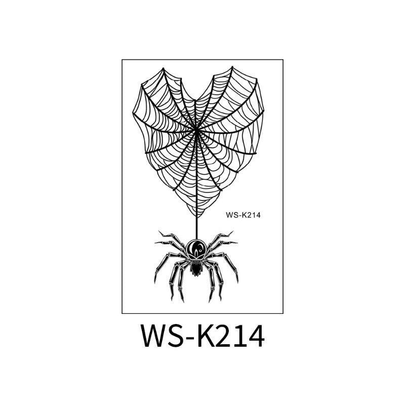 New 3D Spider Tattoo Personality High Sense Men's And Women's Arm Abdomen Clavicle Funny Tattoo Sticker   Halloween