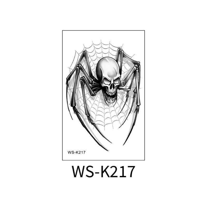 New 3D Spider Tattoo Personality High Sense Men's And Women's Arm Abdomen Clavicle Funny Tattoo Sticker   Halloween