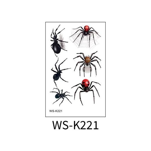New 3D Spider Tattoo Personality High Sense Men's And Women's Arm Abdomen Clavicle Funny Tattoo Sticker   Halloween