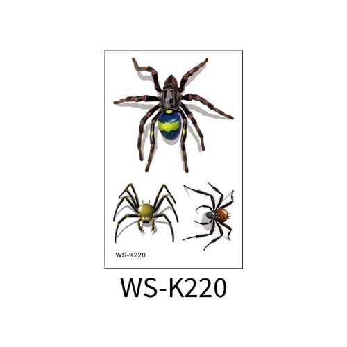 New 3D Spider Tattoo Personality High Sense Men's And Women's Arm Abdomen Clavicle Funny Tattoo Sticker   Halloween