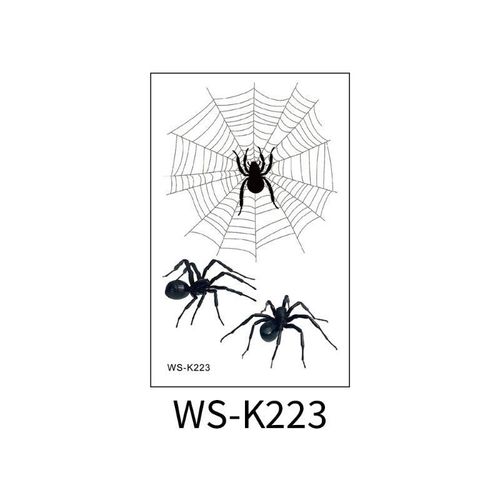 New 3D Spider Tattoo Personality High Sense Men's And Women's Arm Abdomen Clavicle Funny Tattoo Sticker   Halloween