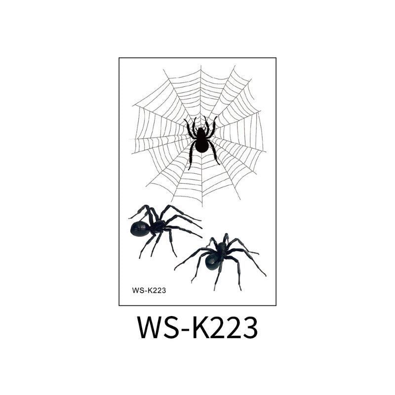 New 3D Spider Tattoo Personality High Sense Men's And Women's Arm Abdomen Clavicle Funny Tattoo Sticker   Halloween