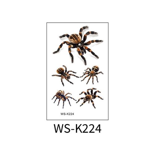 New 3D Spider Tattoo Personality High Sense Men's And Women's Arm Abdomen Clavicle Funny Tattoo Sticker   Halloween