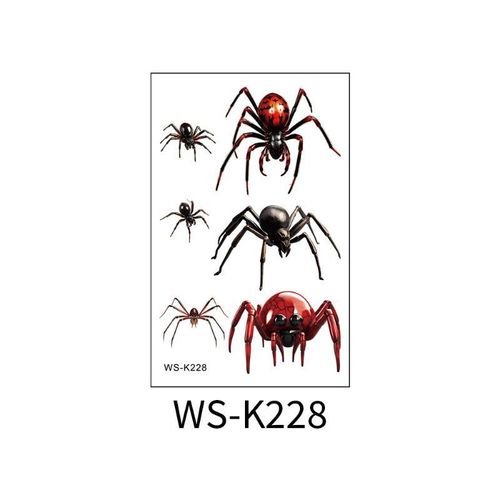 New 3D Spider Tattoo Personality High Sense Men's And Women's Arm Abdomen Clavicle Funny Tattoo Sticker   Halloween