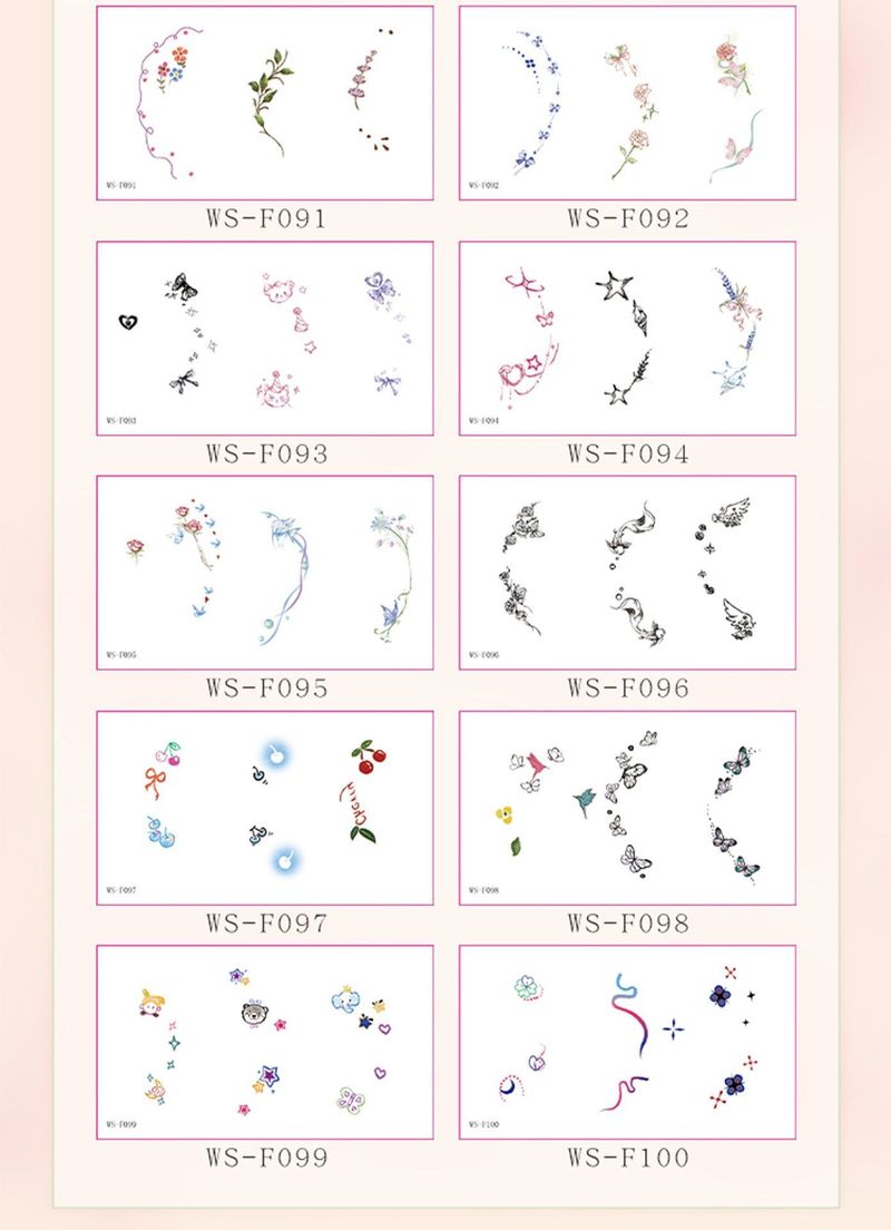 New European and American-style colorful dopamine ear stickers, trendy Hyuna-style summer mini ear tattoos Fashion