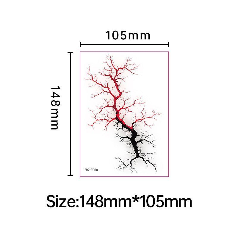 New European and American dark imitation blood vessel cell tattoo sticker with simple lines, waterproof, sweatproof, disposable tattoo sticker