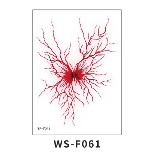 New European and American dark imitation blood vessel cell tattoo sticker with simple lines, waterproof, sweatproof, disposable tattoo sticker