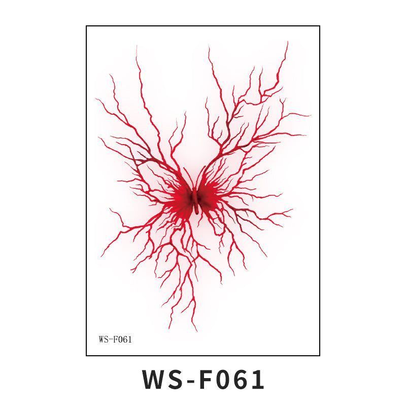 New European and American dark imitation blood vessel cell tattoo sticker with simple lines, waterproof, sweatproof, disposable tattoo sticker