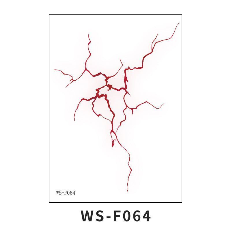 New European and American dark imitation blood vessel cell tattoo sticker with simple lines, waterproof, sweatproof, disposable tattoo sticker