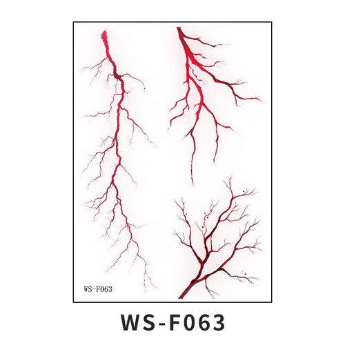 New European and American dark imitation blood vessel cell tattoo sticker with simple lines, waterproof, sweatproof, disposable tattoo sticker