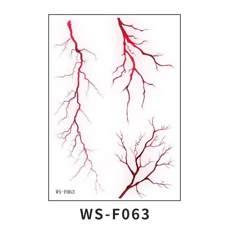 New European and American dark imitation blood vessel cell tattoo sticker with simple lines, waterproof, sweatproof, disposable tattoo sticker