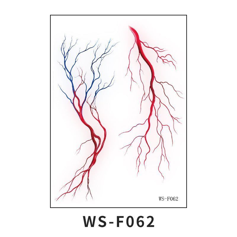 New European and American dark imitation blood vessel cell tattoo sticker with simple lines, waterproof, sweatproof, disposable tattoo sticker