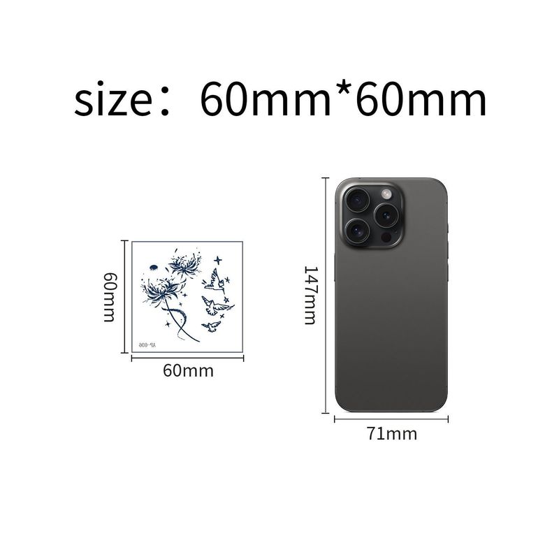 New In Stock Waterless Second Print Herbal Semi-permanent Tattoo Sticker Waterproof Long-lasting Cartoon Ins Wind Arm Tattoo Sticker Fashion