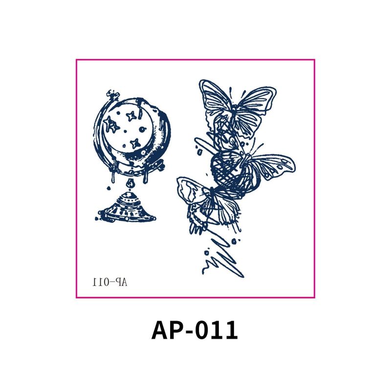 New In Stock Waterless Second Print Herbal Semi-permanent Tattoo Sticker Waterproof Long-lasting Cartoon Ins Wind Arm Tattoo Sticker Fashion