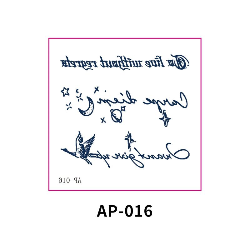 New In Stock Waterless Second Print Herbal Semi-permanent Tattoo Sticker Waterproof Long-lasting Cartoon Ins Wind Arm Tattoo Sticker Fashion