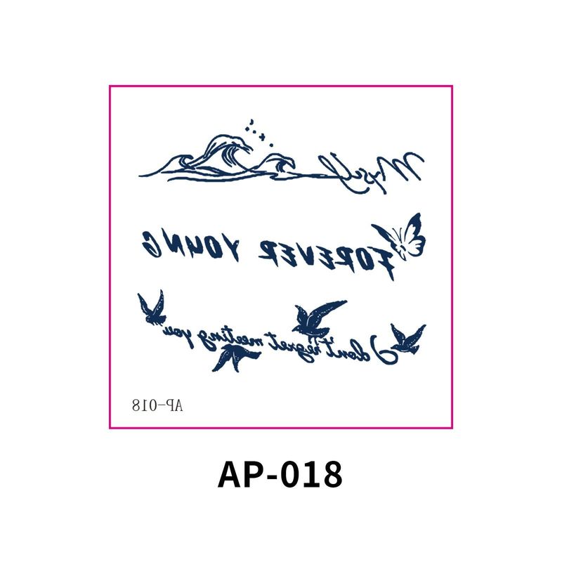 New In Stock Waterless Second Print Herbal Semi-permanent Tattoo Sticker Waterproof Long-lasting Cartoon Ins Wind Arm Tattoo Sticker Fashion