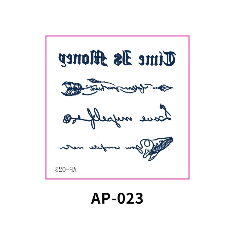 New In Stock Waterless Second Print Herbal Semi-permanent Tattoo Sticker Waterproof Long-lasting Cartoon Ins Wind Arm Tattoo Sticker Fashion