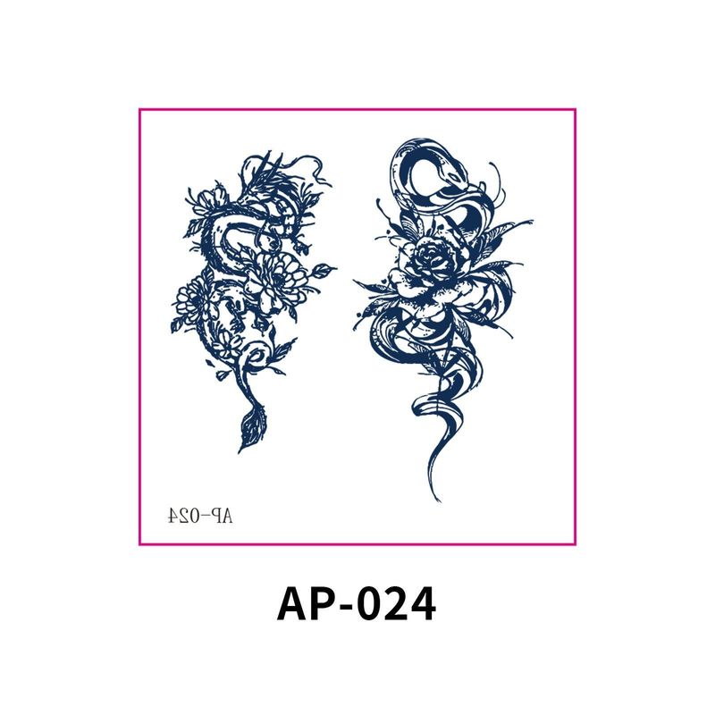 New In Stock Waterless Second Print Herbal Semi-permanent Tattoo Sticker Waterproof Long-lasting Cartoon Ins Wind Arm Tattoo Sticker Fashion