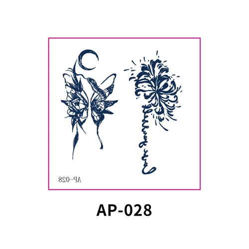 New In Stock Waterless Second Print Herbal Semi-permanent Tattoo Sticker Waterproof Long-lasting Cartoon Ins Wind Arm Tattoo Sticker Fashion