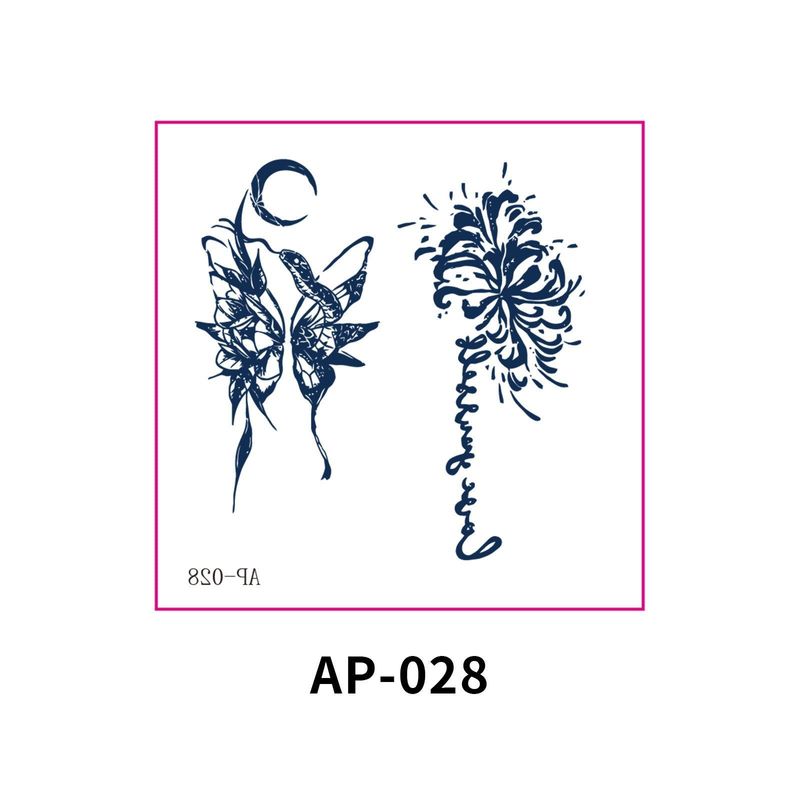 New In Stock Waterless Second Print Herbal Semi-permanent Tattoo Sticker Waterproof Long-lasting Cartoon Ins Wind Arm Tattoo Sticker Fashion