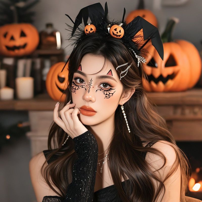 New Style Beautiful Ghost Haunted Halloween Tattoo Sticker Witch Playful Cute Ghost Makeup Face Waterproof Tattoo Sticker