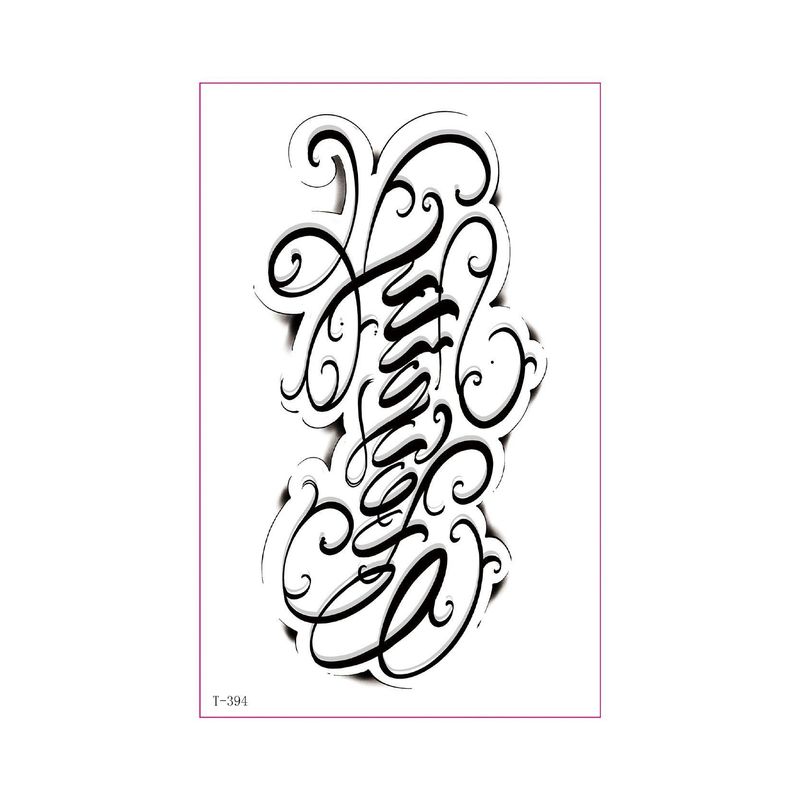 New Single Black Tattoo Sticker Waterproof Men's And Women's Small Arm Flower Arm Distinctive Lasting High-end Sense Internet Celebrated Lasting Tattoo  Fashion