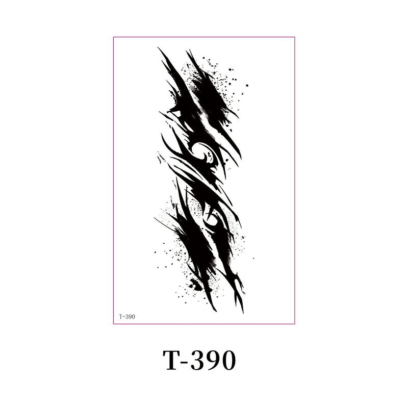 New Single Black Tattoo Sticker Waterproof Men's And Women's Small Arm Flower Arm Distinctive Lasting High-end Sense Internet Celebrated Lasting Tattoo  Fashion